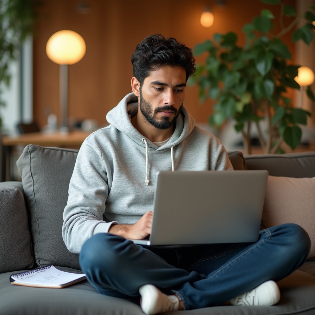 Participant care parcurge un program educațional antreprenorial online